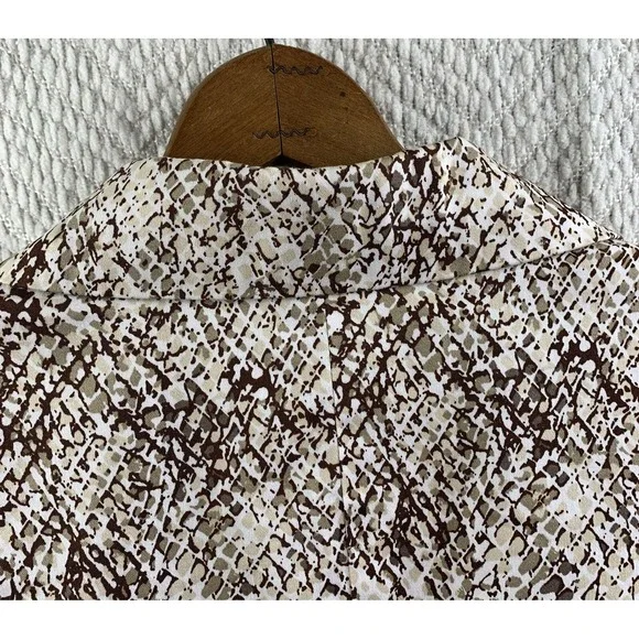 7TH Avenue Womens Jacket Blazer Career Snake Skin Print Neutral Women's Sz 10 - Picture 5 of 10